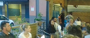 Members enjoy the atmosphere at Cheers Restaurant.